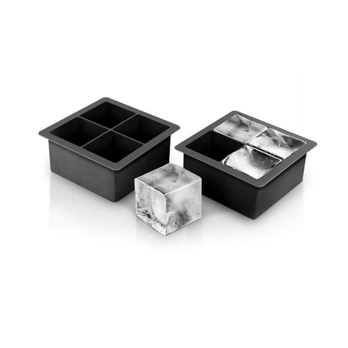 AussieSuperStore Homeware Supplies Silicone Jumbo Rocks Blocks Ice Cube Trays Silicone Jumbo Rocks Blocks Ice Cube Trays | Kitchenware Gifts CB4SQUAREICEPACKX2
